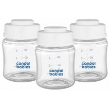 Комплект контейнери за съхранение на кърма Canpol babies - 3 х 120 ml