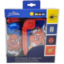 Комплект бутилка и кутия за храна Disney - Spider-Man, син -1