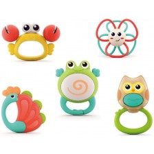 Комплект бебешки дрънкалки Hola Toys - Оркестър от животни, 5 части -1