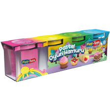 Комплект моделин Play-Toys - Пастелни цветове, 400 g -1