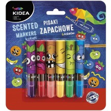 Комплект ароматни маркери Kidea - 6 цвята -1