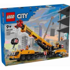 Конструктор LEGO City - Жълт мобилен строителен кран (60409) -1