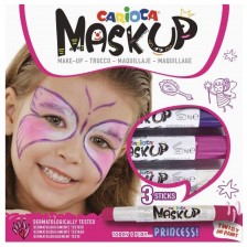 Комплект бои за лице Carioca Mask up - Принцеса, 3 цвята -1