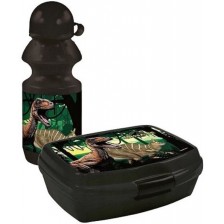 Комплект Derform - Dinosaur, бутилка и кутия за храна