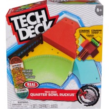 Игрален комплект Tech Deck - X-Connect, Рампа и скейтборд за пръсти, Quarter Bowl Ruckus -1