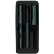 Комплект химикалка и писалка Faber-Castell Grip 2011 - Тъмнозелен -1