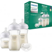 Комплект от 3 броя шишета Philips Avent - Natural Response 3.0, със залъгалка