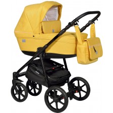 Комбинирана детска количка 3в1 Baby Giggle - Broco, жълта -1