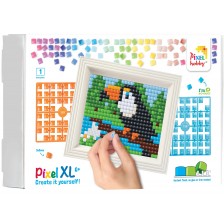 Креативен комплект с рамка и пиксели Pixelhobby - XL, Тукан