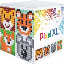 Креативен комплект с пиксели Pixelhobby - XL, Куб, Диви животни