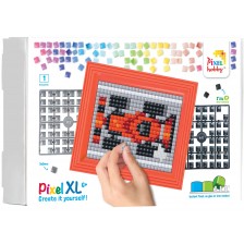 Креативен комплект с рамка и пиксели Pixelhobby - XL, Състезателна кола -1