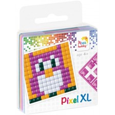 Креативен комплект с пиксели Pixelhobby - XL, Бухалче, 4 цвята  -1