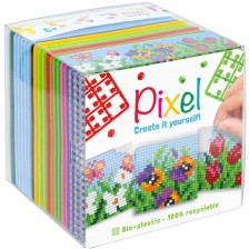 Креативен куб с пиксели Pixelhobby - Pixel Classic, Цветя -1