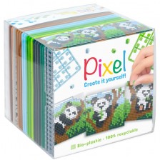 Креативен комплект с пиксели Pixelhobby Classic - Куб, Панди -1