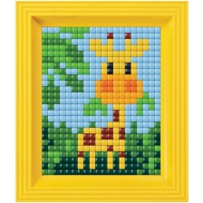 Креативен комплект с рамка и пиксели Pixelhobby - XL, Жираф -1