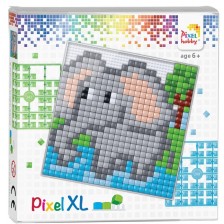 Pixelhobby Креативен хоби комплект с пиксели XL, 23x23 пиксела - Слонче -1
