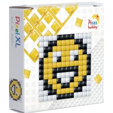 Креативен комплект с пиксели Pixelhobby - XL, Усмихнато емоджи -1