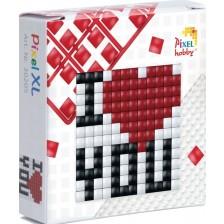 Креативен комплект с пиксели Pixelhobby - XL, Обичам те -1