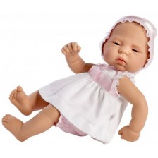 Кукла бебе Asi Dolls - Лучия, с бяла рокля, 43 cm -1