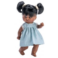 Кукла Asi Dolls - Томи, със светлосиня рокля на цветя, 20 cm -1