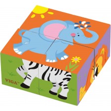 Кубчета Viga - Диви животни, 4 броя -1