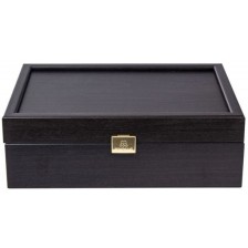 Кутия за фигури Manopoulos - дървена, черна, 23.6 x 16.4 cm -1