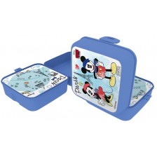 Кутия за храна Disney - Мики и Мини Маус, 1000 ml, синя -1