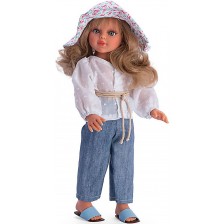 Кукла Asi - Сабрина, с дънков панталон и бяла блуза, 40 cm