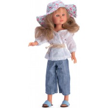 Кукла Asi - Силия, с дънков панталон и лятна шапка, 30 cm