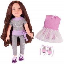 Кукла Design a Friend - Дарси, с дълга коса за прически и аскесоари, 46 cm -1
