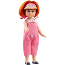 Кукла Paola Reina Mini Amigas - Мария, с розов гащеризон, 21 cm -1