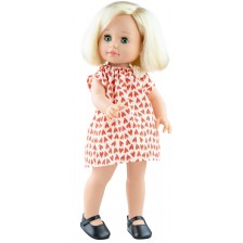 Кукла Paola Reina Soy Tú - Лиере, с рокля на сърчица, 42 cm -1