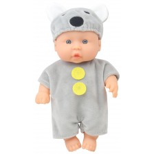 Кукла Moni Toys - Със сив костюм на мишле, 20 cm -1