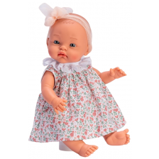 Кукла Asi Dolls - Бебе Алекс, с панделка и рокля на цветя, 36 cm