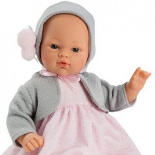 Кукла Asi - Бебе Коке, с розова рокля и сива жилетка