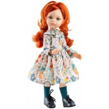 Кукла Paola Reina Amigas - Кристи, с цветна рокля, 32 cm