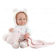 Кукла бебе Paola Reina Mini Pikolines - Момиче с дрешки, 32 cm -1