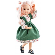 Кукла Paola Reina Amigas - Клео, със зелена рокля, 32 cm