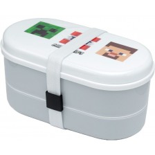 Кутия за храна Puckator - Minecraft, с прибори -1