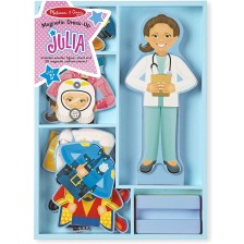 Кукла за обличане Melissa & Doug - Джулия, с магнитни дрехи -1