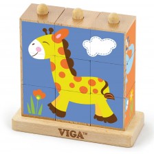 Кубчета Viga - Диви животни, 9 броя -1