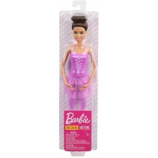 Кукла Mattel Barbie - Балерина, с кестенява коса и лилава рокля -1