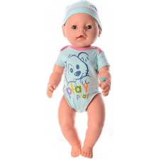 Кукла-бебе Raya Toys - 7 функции и 10 аксесоара, синя