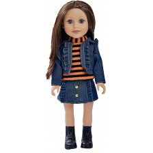 Кукла Ocie - Fashion Girl, с дънков тоалет, 46 cm -1