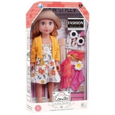 Кукла с дрехи и аксесоари Raya Toys - Camilla, 44 cm -1
