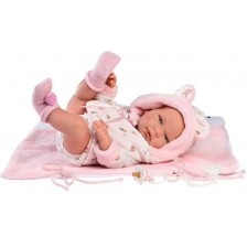 Кукла-бебе Llorens - Nica с хавлия, 40 cm -1