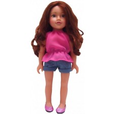 Кукла Design a Friend - Белла, с дълга коса за прически, 46 cm -1