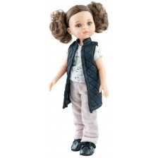 Кукла Paola Reina Amigas - Карол, с черна грейка и пухкав панталон, 32 cm -1