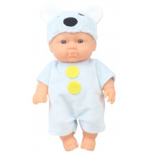 Кукла Moni Toys - Със син костюм на мишле, 20 cm -1