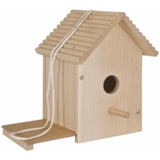 Дървен комплект Eichhorn - Къщичка за птици, за оцветяване